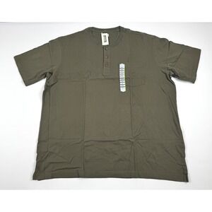 Duluth Trading Men's‎ Longtail T LS Henley Volcanic Olive 2XL NWT